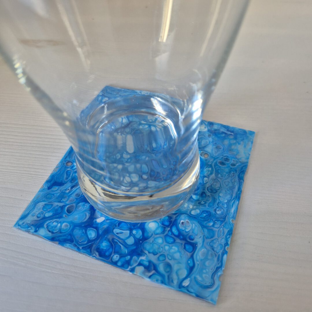 Glasuntersetzer (hellblau)