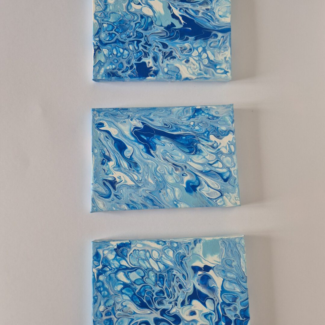 Himmel blau-weiß, 3 Minis