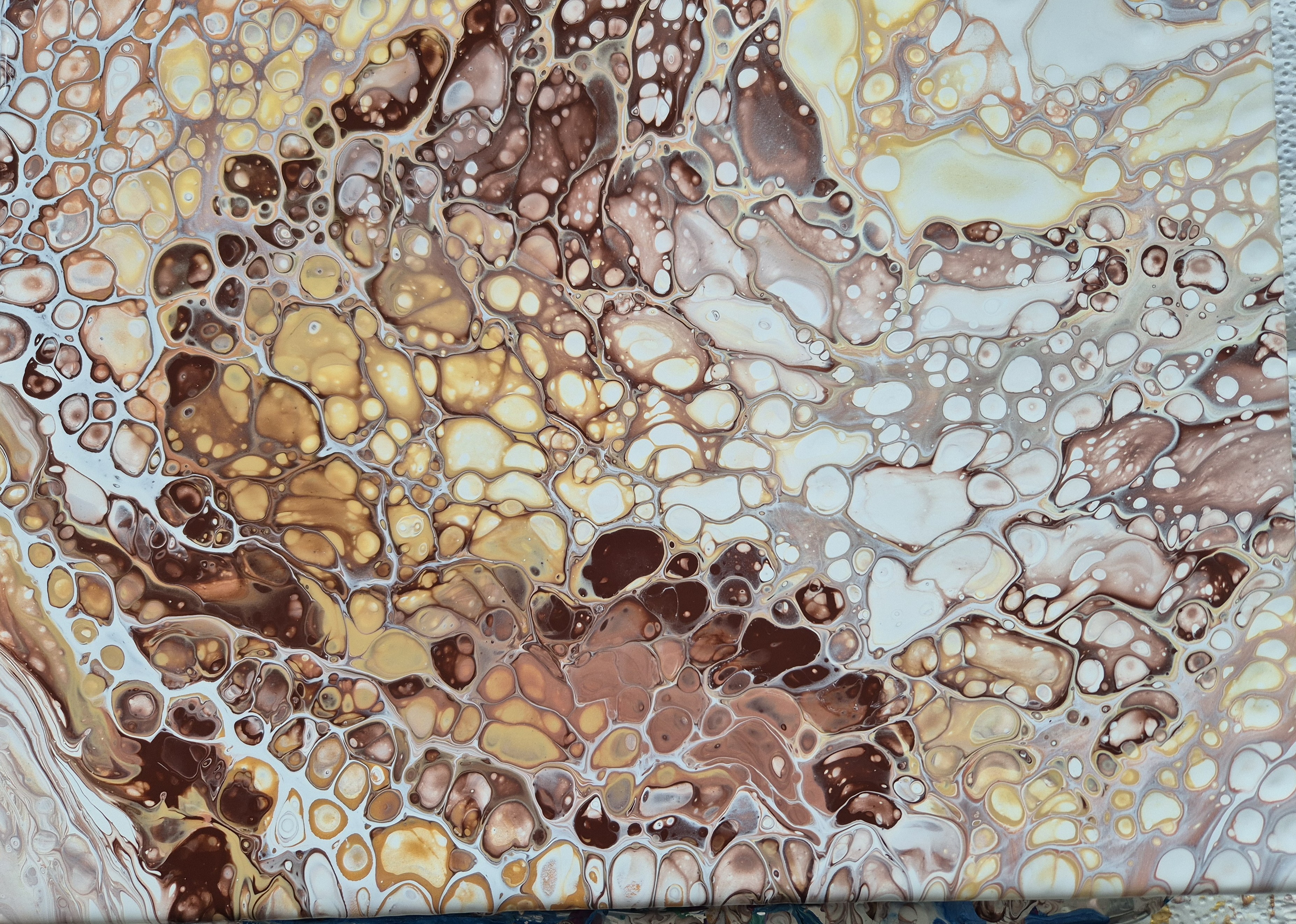 Original abstraktes Acrylbild "Eichhörnchen Frieda" - Fluid Art auf Leinwand (40 x 30cm) – Bild 2