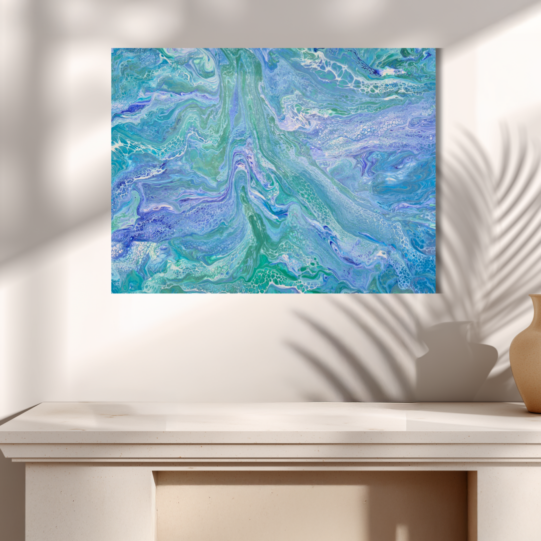 Delfin in bewegter See