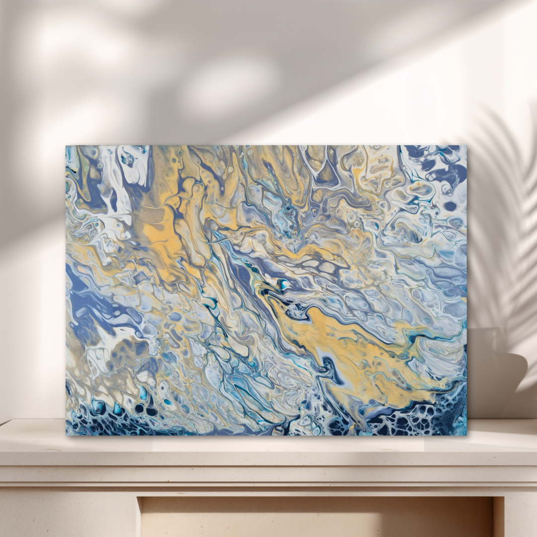 Gold-blaue Strömungen